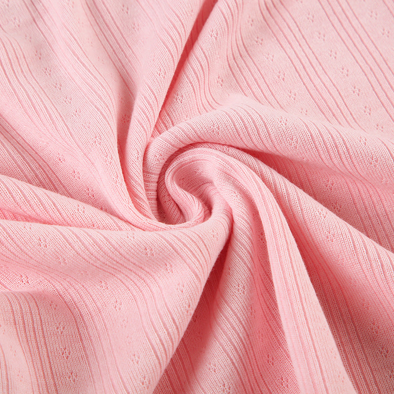 Summer Home Set Lace Bow Straps Top & Shorts Pajamas Casual Two-Piece Set 13