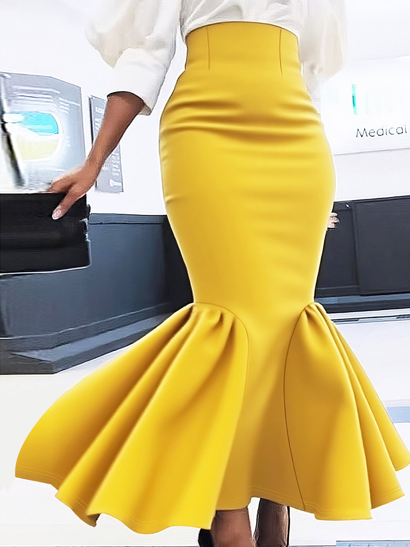 Plus-Size Women Solid Elegant Half-Sleeve Bodycon Maxi Dress 12