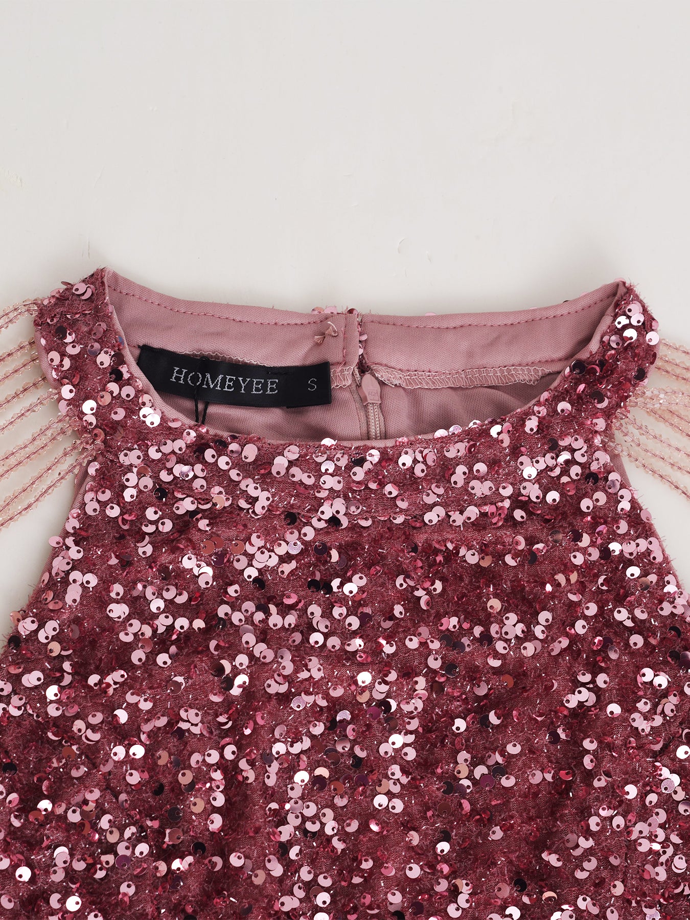 Women's Sexy Chic Chain Sleeveless Sequin Tight Fitting Formal Party Dress 13