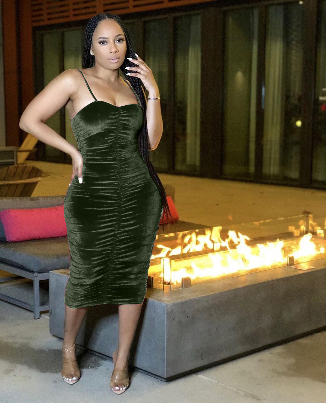 Summer Chic Strap Ruffle Bodycon Dress 3