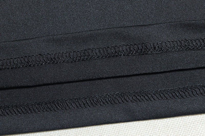 Women Print Round Neck Mesh Long Sleeve Bodycon Dress 15