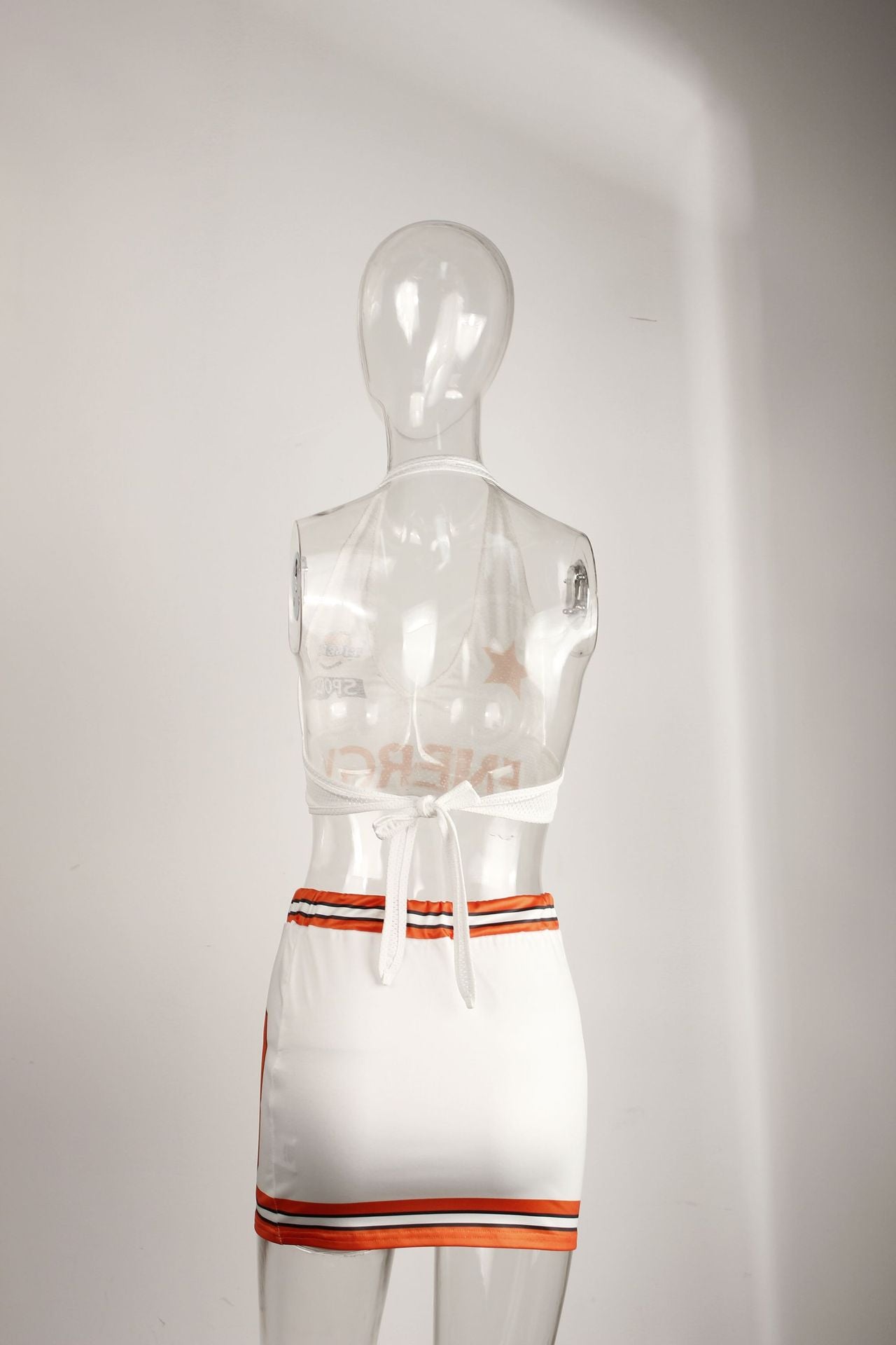 Summer sexy Halter Neck beach Lace-Up top short skirt two-piece set for women 12