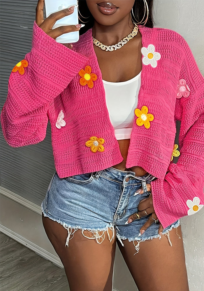 Autumn Winter Cardigan Embroidery Fashion Loose Casual Sweater Coat