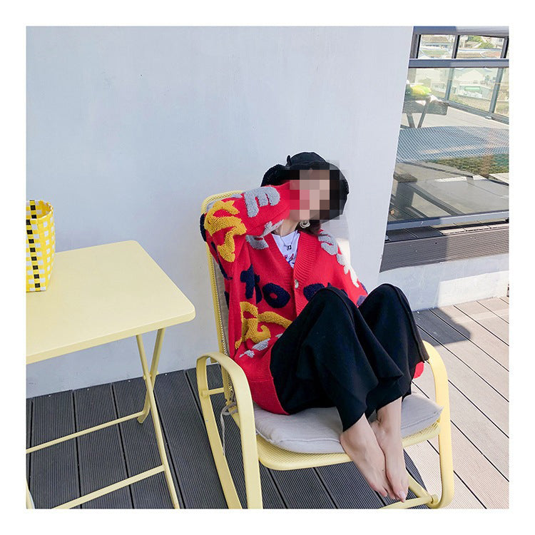 Women Fall/Winter Style Casual Button V-Neck Sweater 14