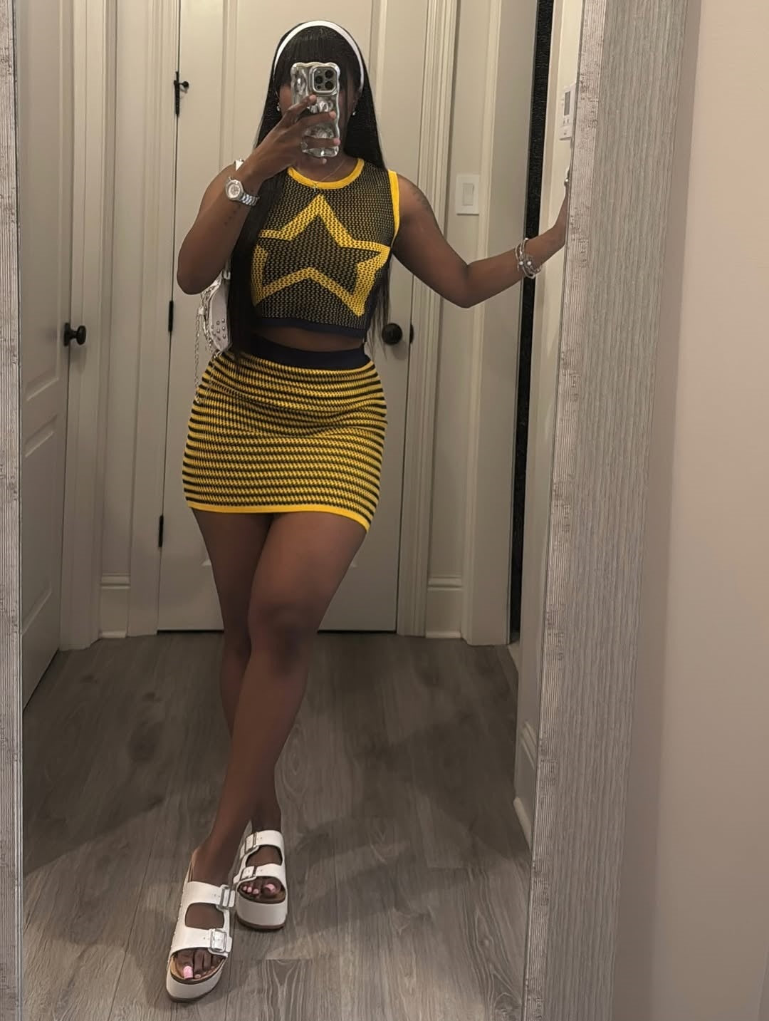 Summer Knit Tank Top Bodycon Skirt Set 5