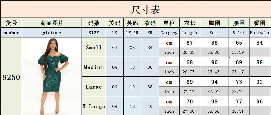 Women Sexy Sequin Short Sleeve Bodycon Dress 8