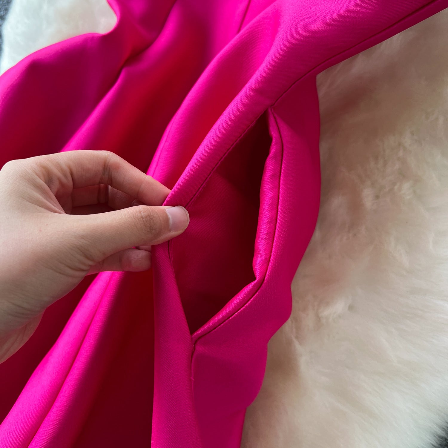 Luxury Strap V-Neck A-Line Flared Midi Dress 13