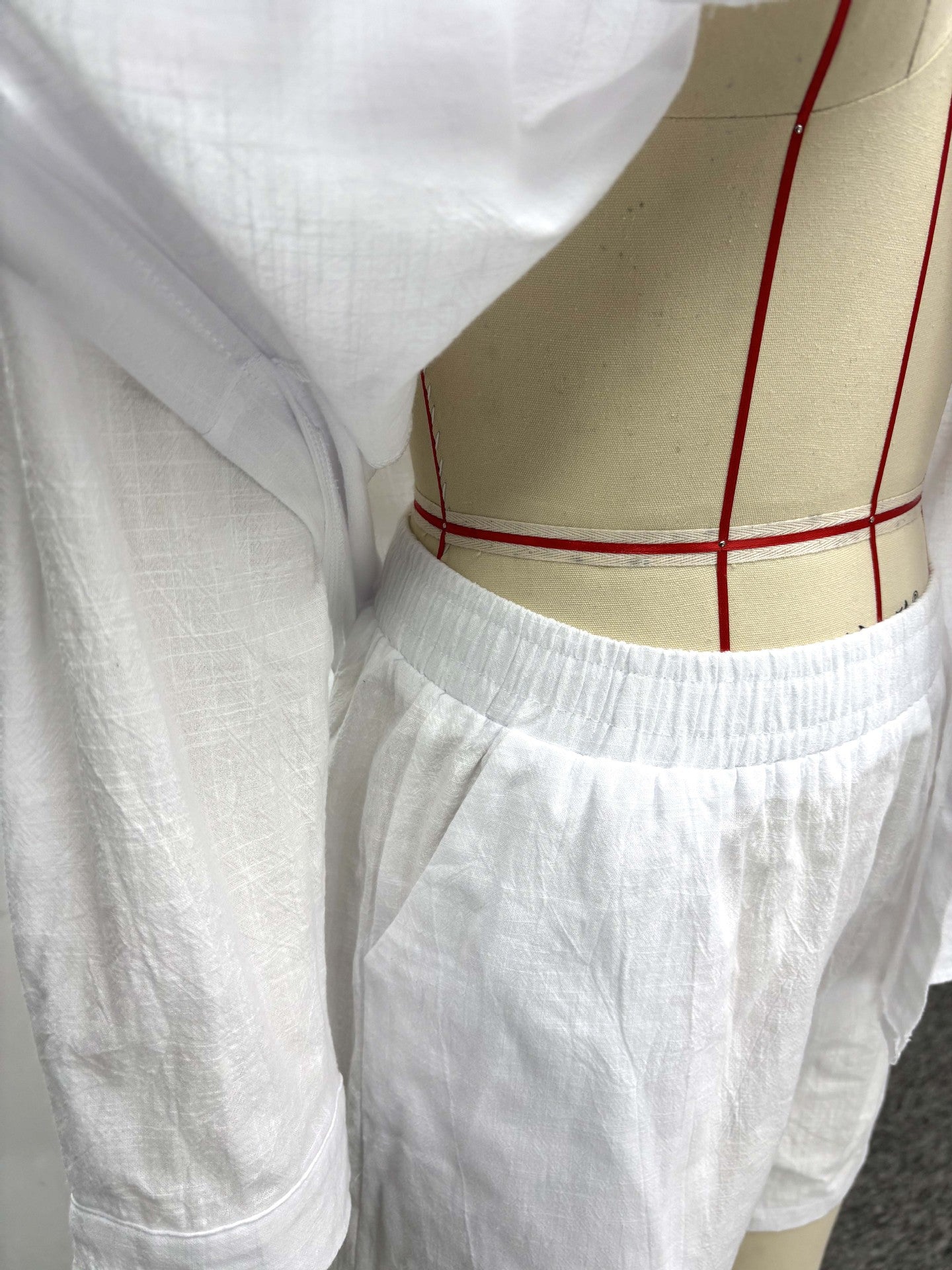 Africa Plus-Size Casual Solid Color Shirt and Shorts Two-Piece Set 6