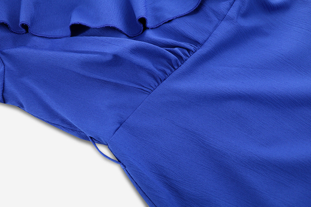 Women ruffled irregular dress 33