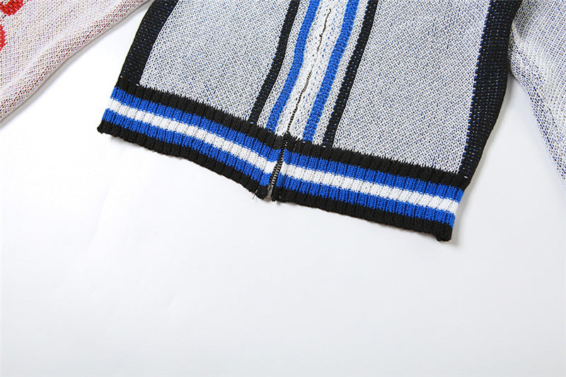 Women Letter Knitting Ribbed Top and Skirt two-piece set 54