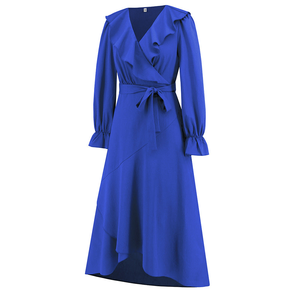 Women ruffled irregular dress 30