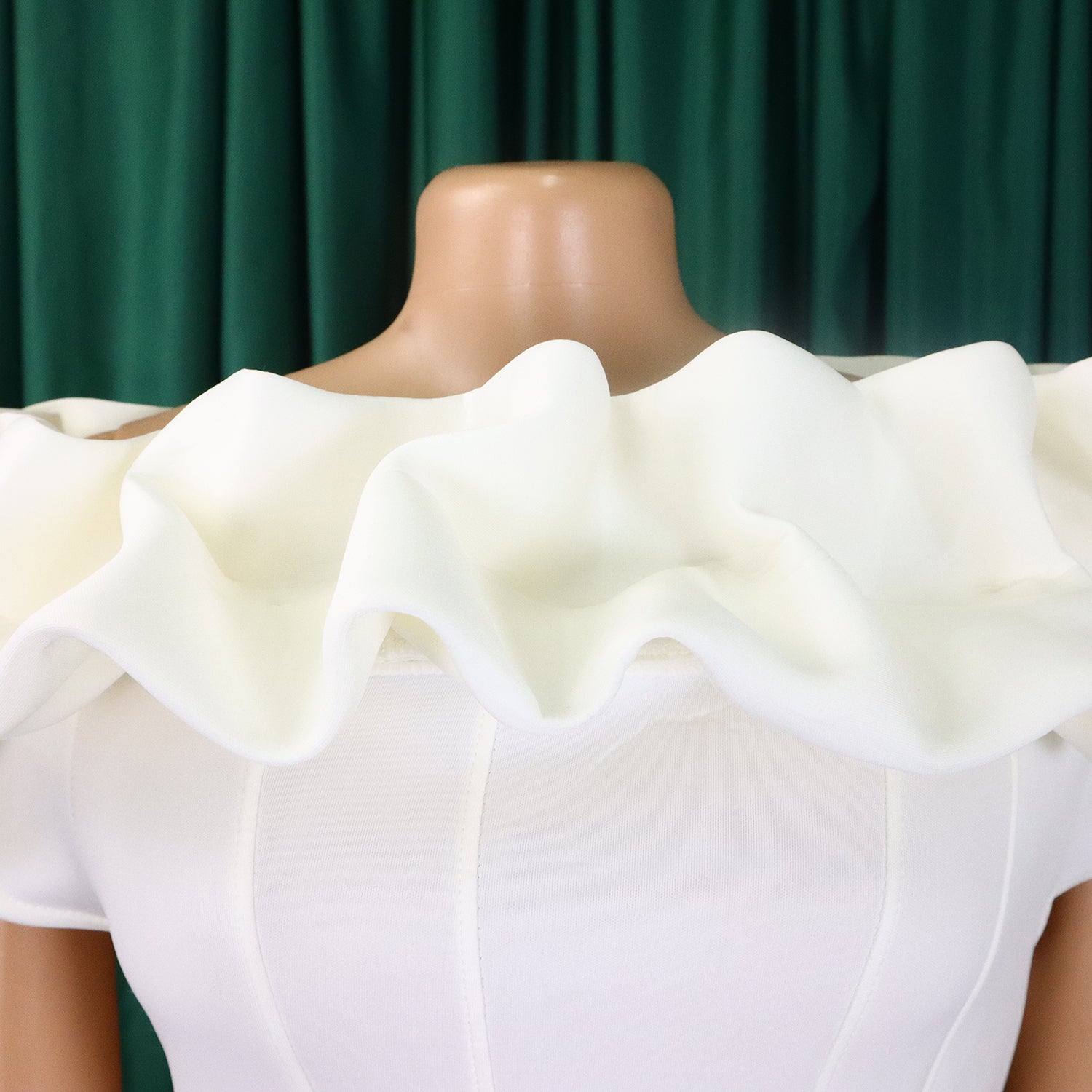 Women's Fashion Summer Solid Color Off Shoulder Mermaid Maxi Evening Dress 35