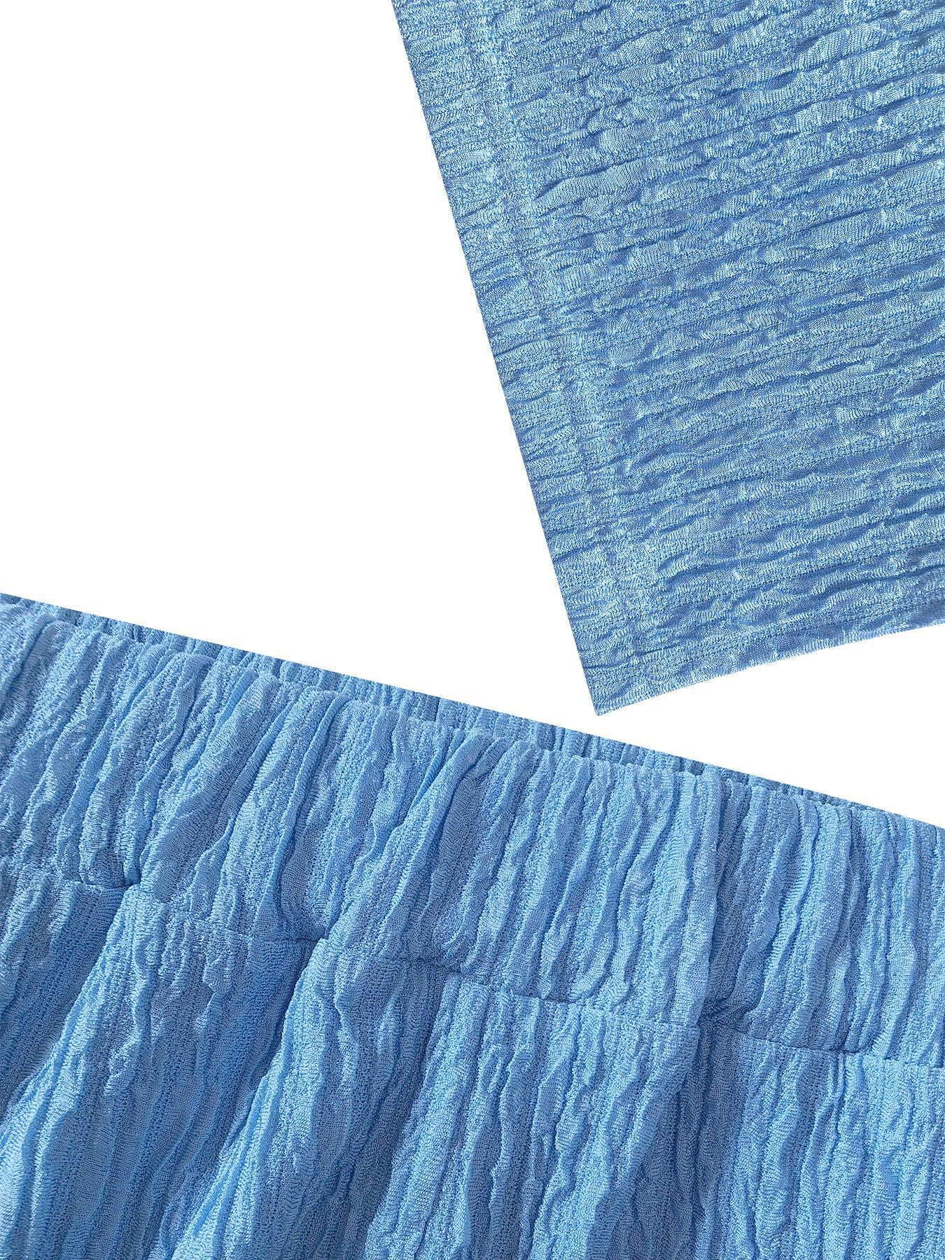 Women Summer Sleeveless Top Pleated Casual Pants Two-piece Set 15