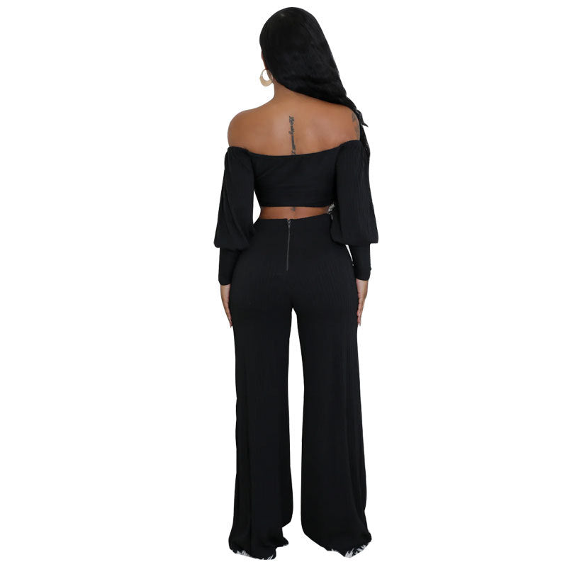 Women Casual Long Sleeve Top and Pant Two-Piece Set 6