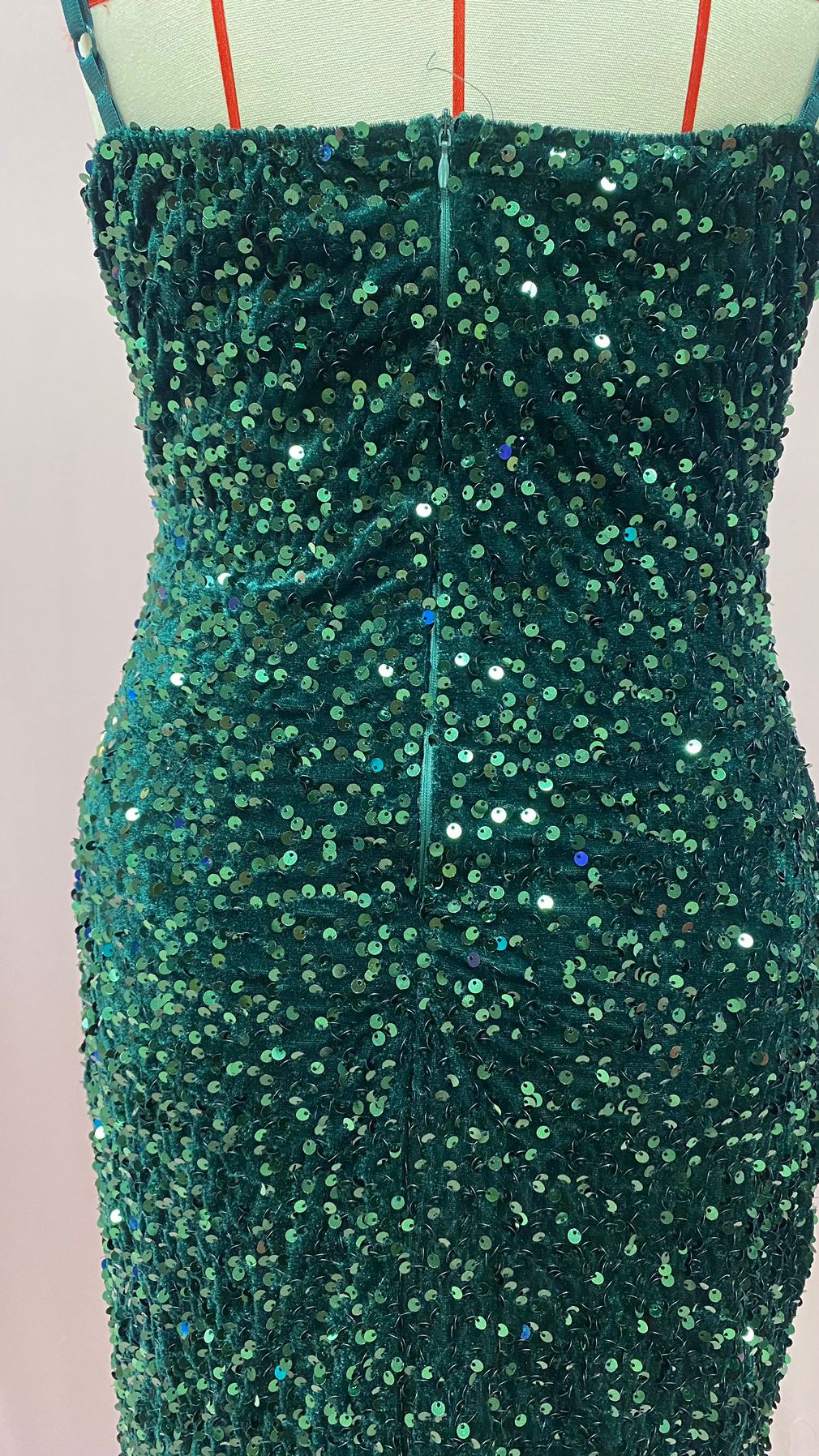 Summer Women's High Waist Sexy Fashion Straps Sequin Slit Dress 13