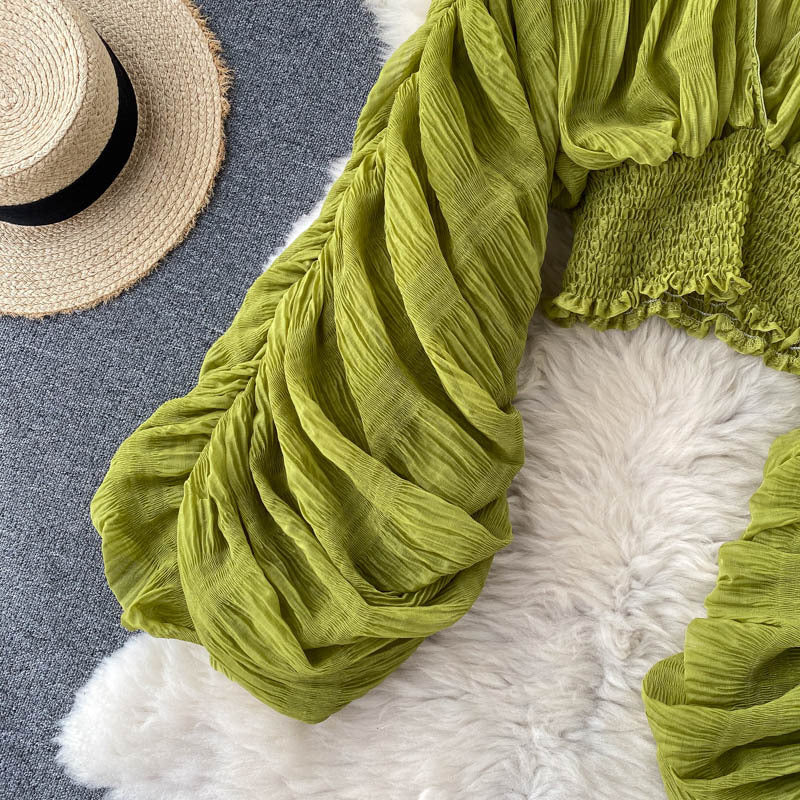 Women Pleated Crop Top 30