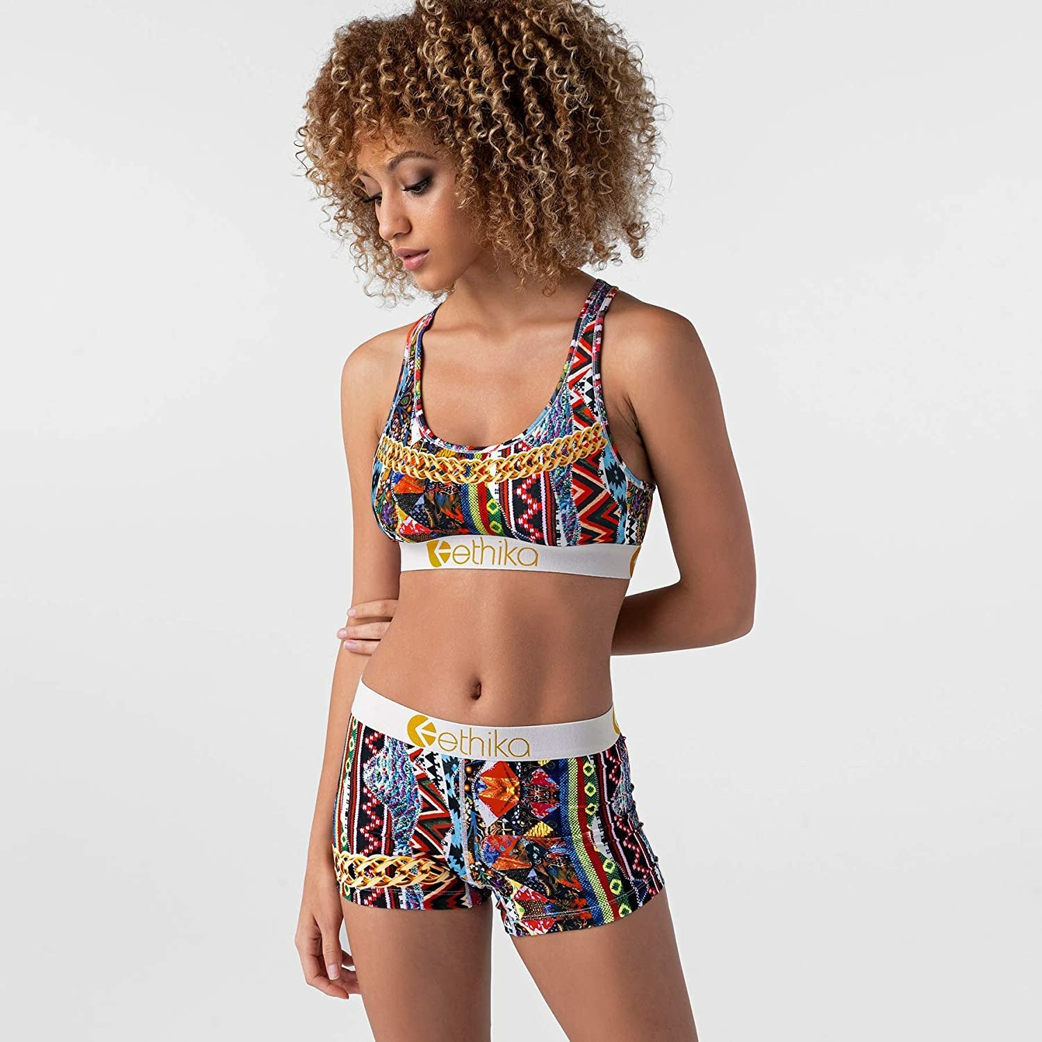 Women's Style Slim Fit Shorts Printed Two-Piece Set 5