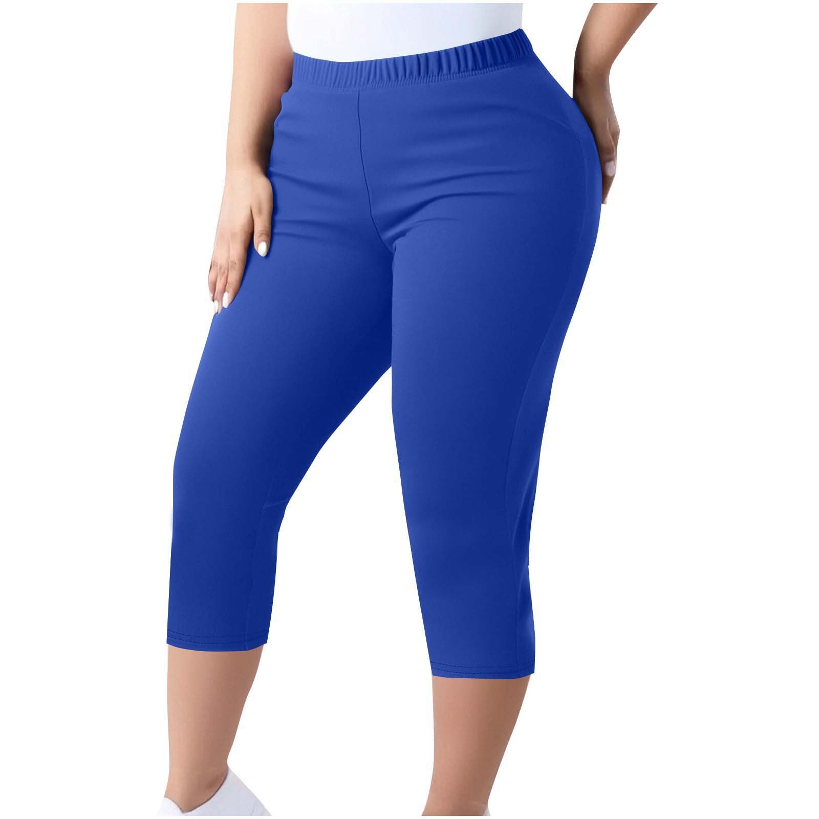Women's Trousers Capri Pants Plus Size Elastic Waist Tight Pants 24