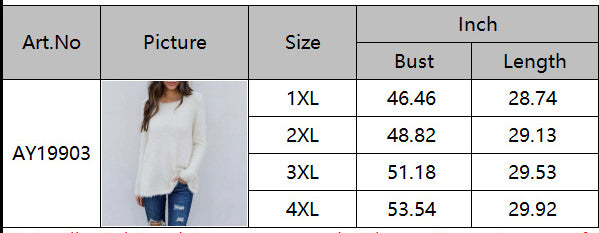 Women's Autumn And Winter Sweater Long Sleeve Fluffy Women's Pullover Knitting Shirt 8