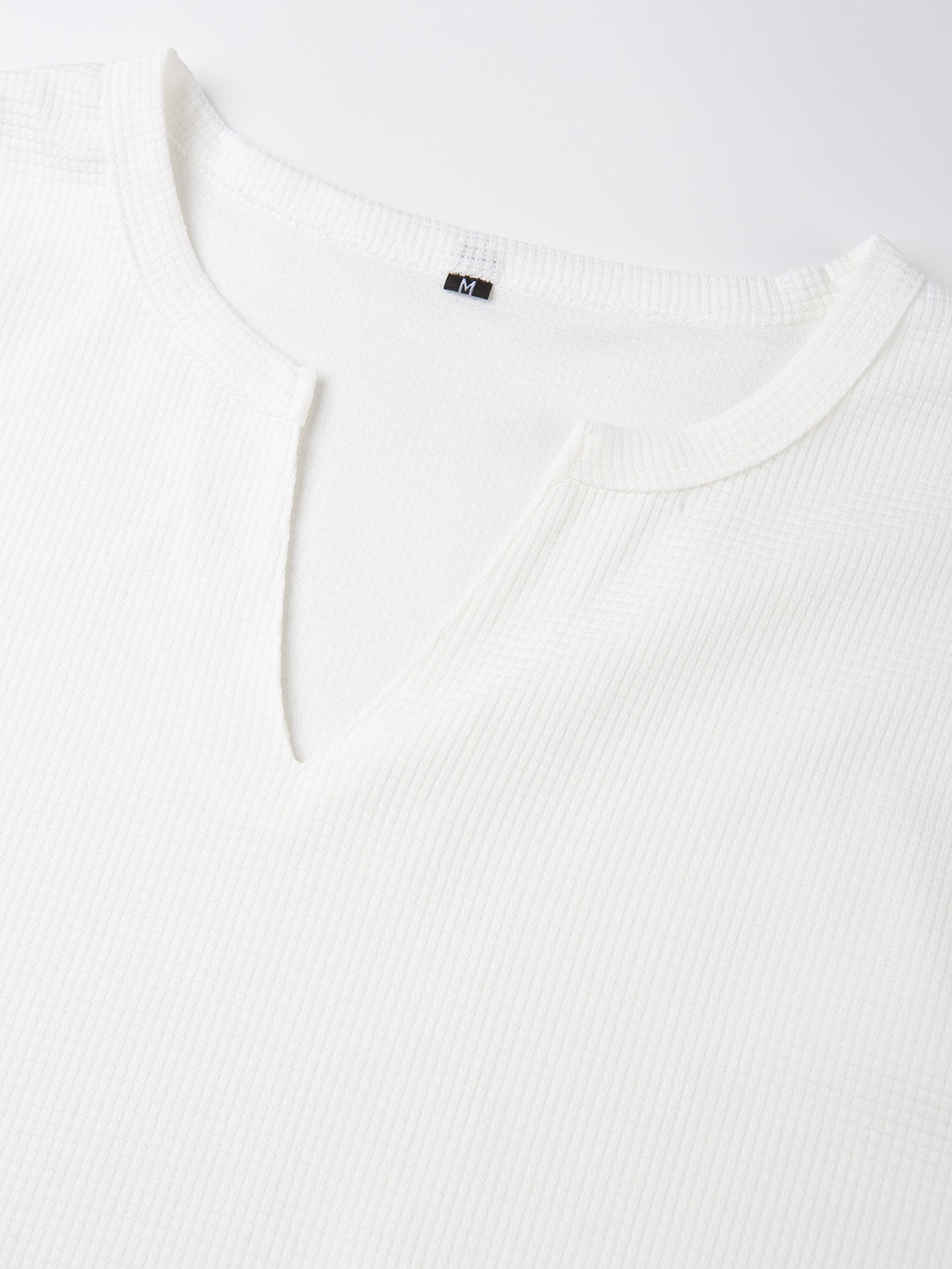 Men's waffle Solid Long Sleeve Basic Top 11