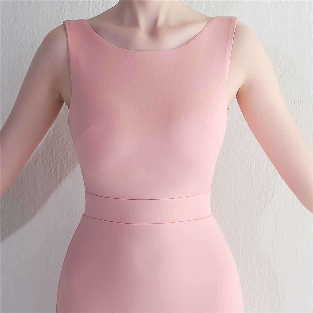 beaded satin plus chiffon wedding dinner etiquette sexy dress 18