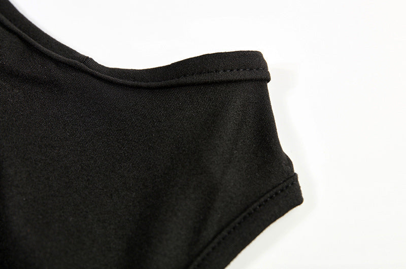 Women Solid Sexy Hollow Halter Neck Bodycon Dress 18