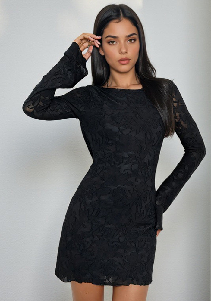 Women fall backless sexy solid bodycon dress