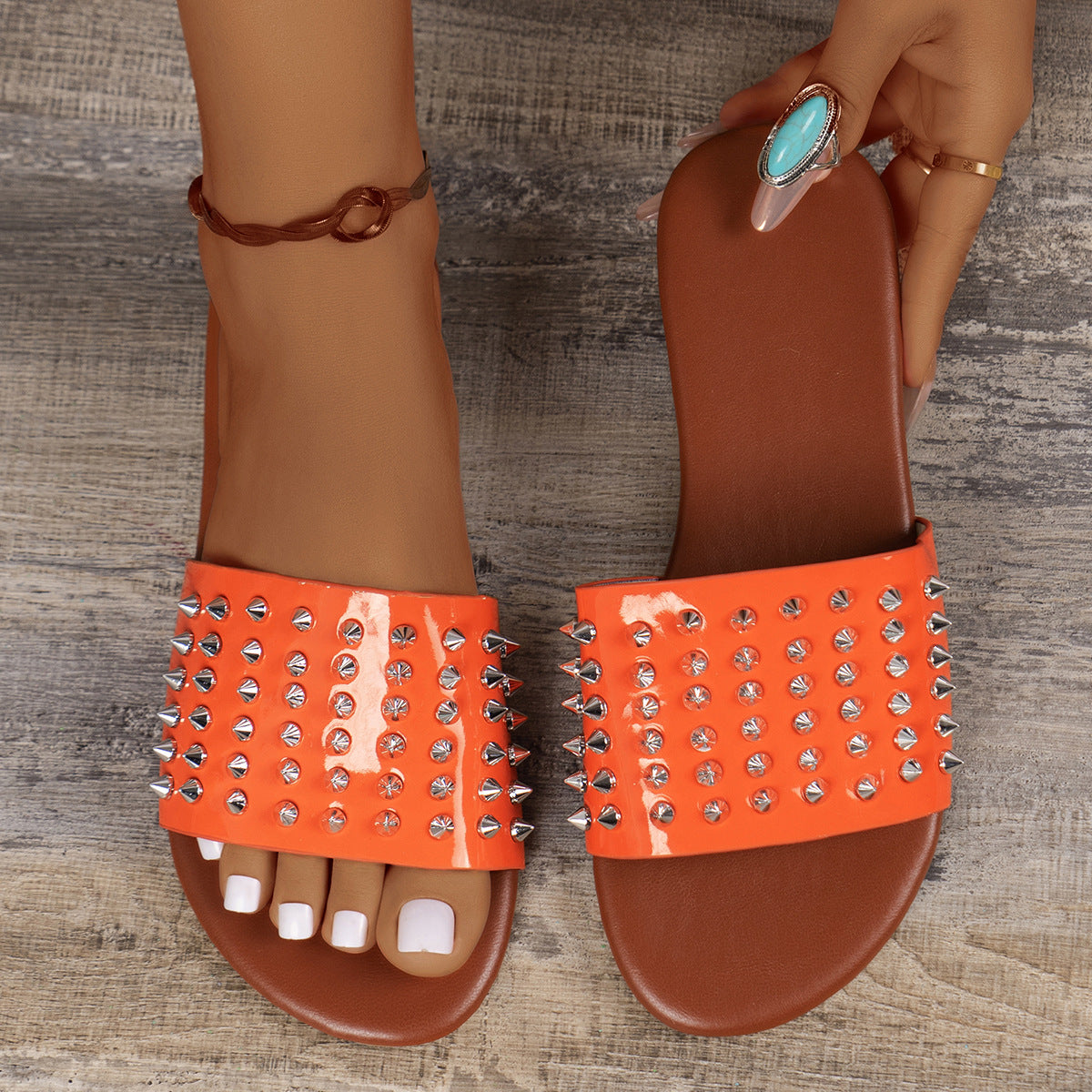 Beach Shoes Summer Slippers Plus Size Women Flat Sandals 8