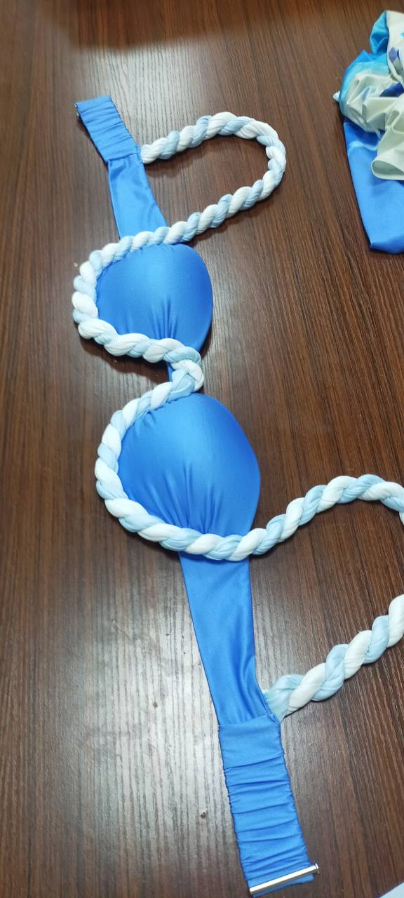 Sexy Strap Bra Top Print Trousers Two-Piece Nightclub Clothes 10