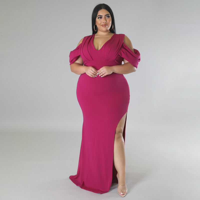 Plus Size Women's Hi-Cut Dress 4