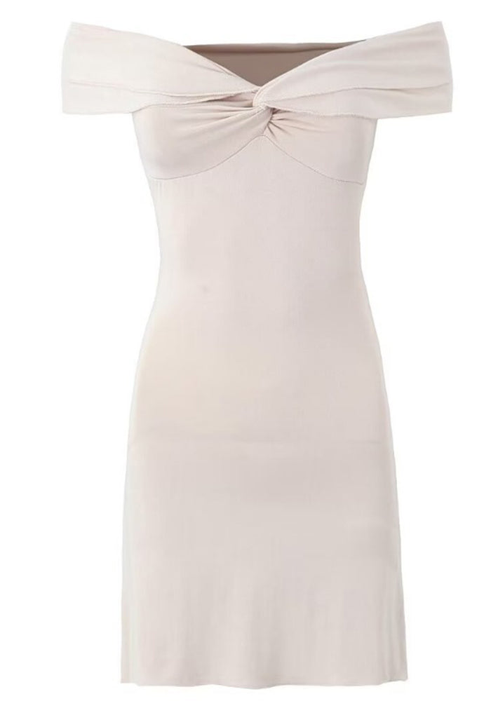 Women Summer Off Shoulder Sexy Cross Bodycon Dress