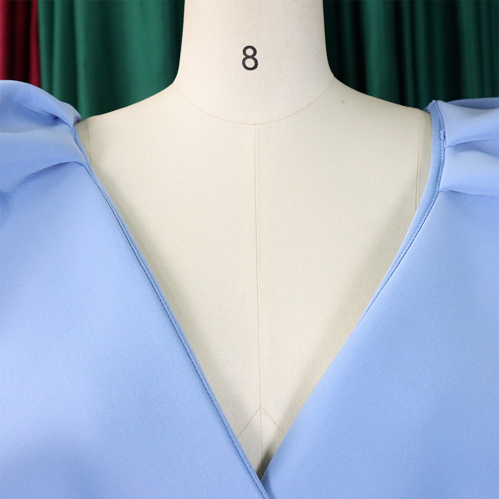 Women's Deep V Neck Sexy Swing Formal Party Dress 14