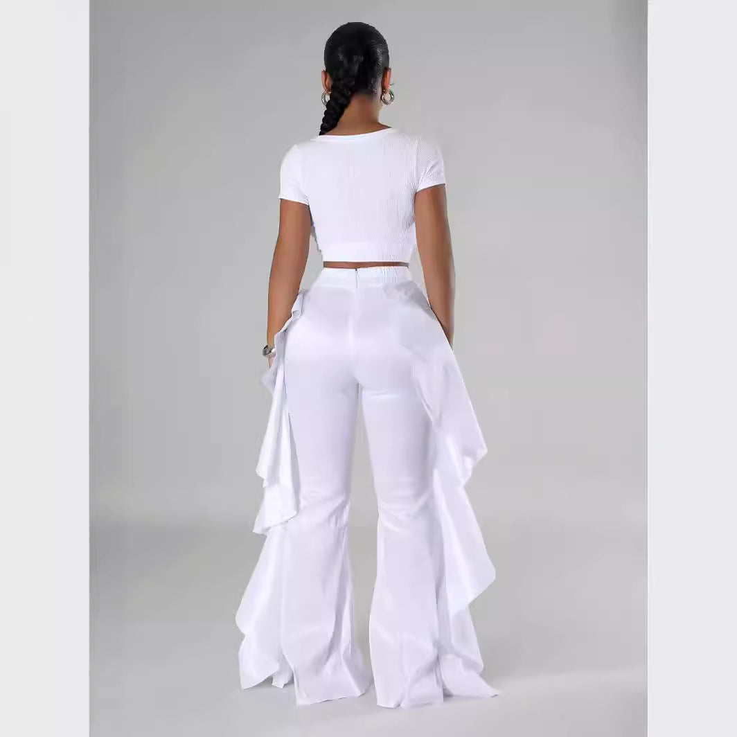 Women ruffle trousers 8