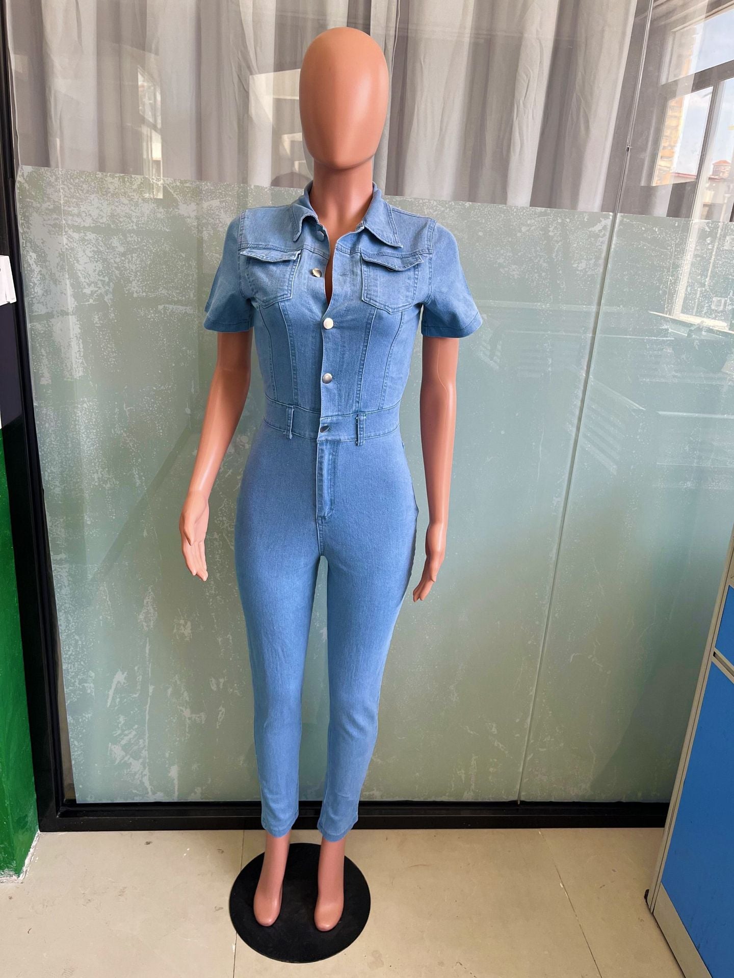 Women Sexy Denim Jumpsuit 13