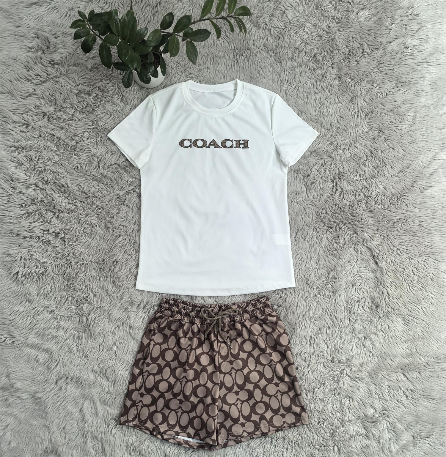 Women casual printed short-sleeved Top and shorts two-piece set 11