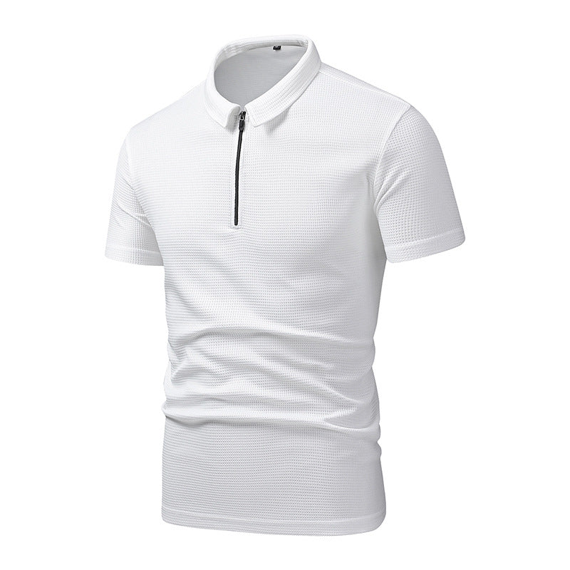 Men's summer Turndown Collar short-sleeved polo shirt and shorts two-piece set 11