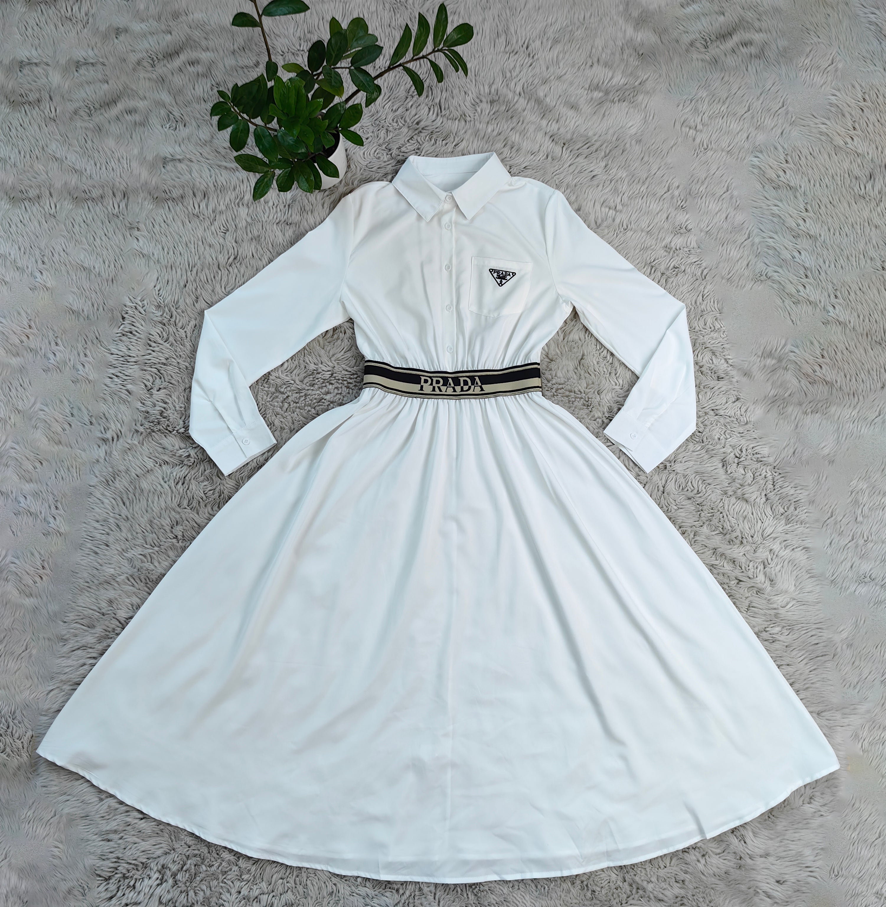 Women Autumn and Winter Elegant Shirt Dress (with Pockets) 9