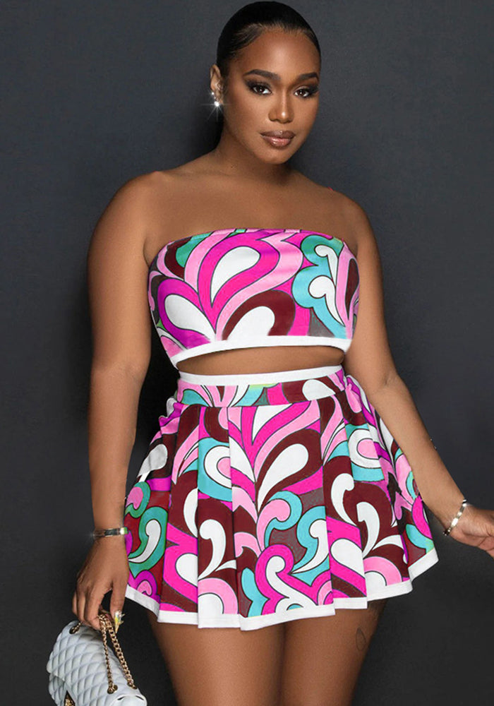 Women's Summer Sexy Camisole Short Top Culottes Two-Piece Set