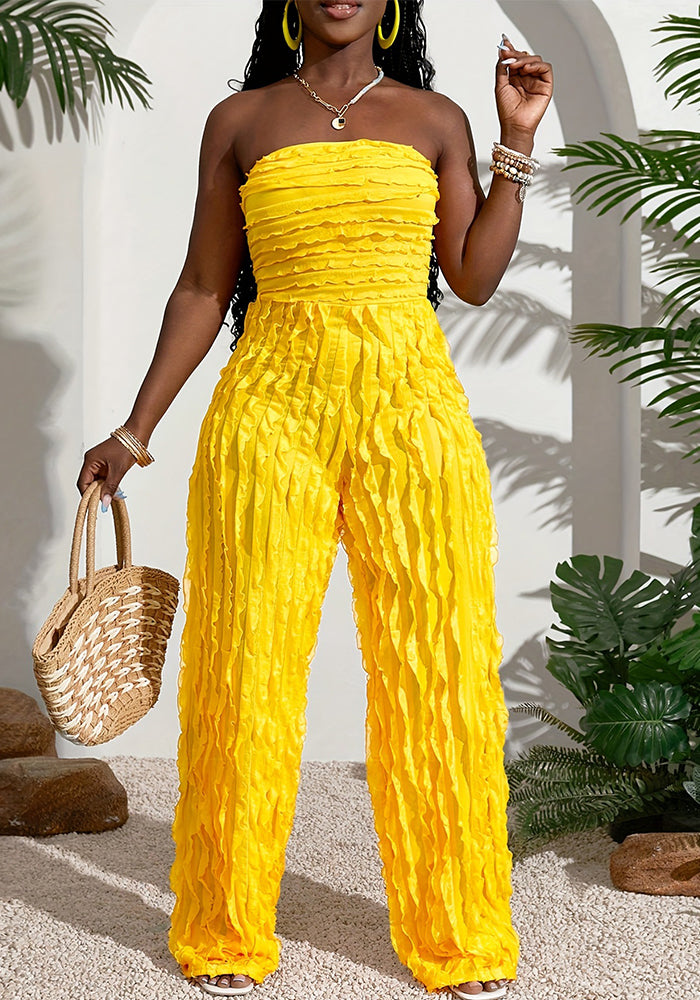 Women’s Strapless Wide-Leg Jumpsuit
