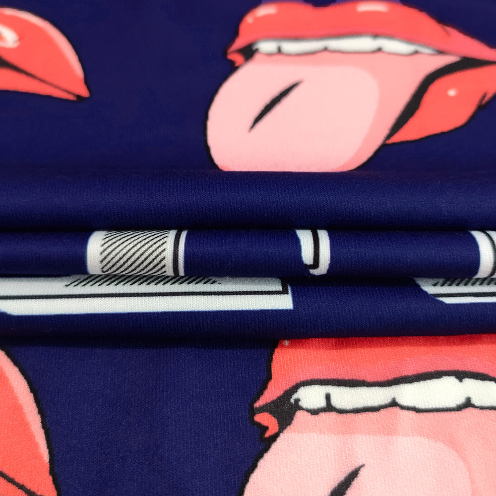 Summer Women's Tight Fitting Stretch Casual Print Shorts 39