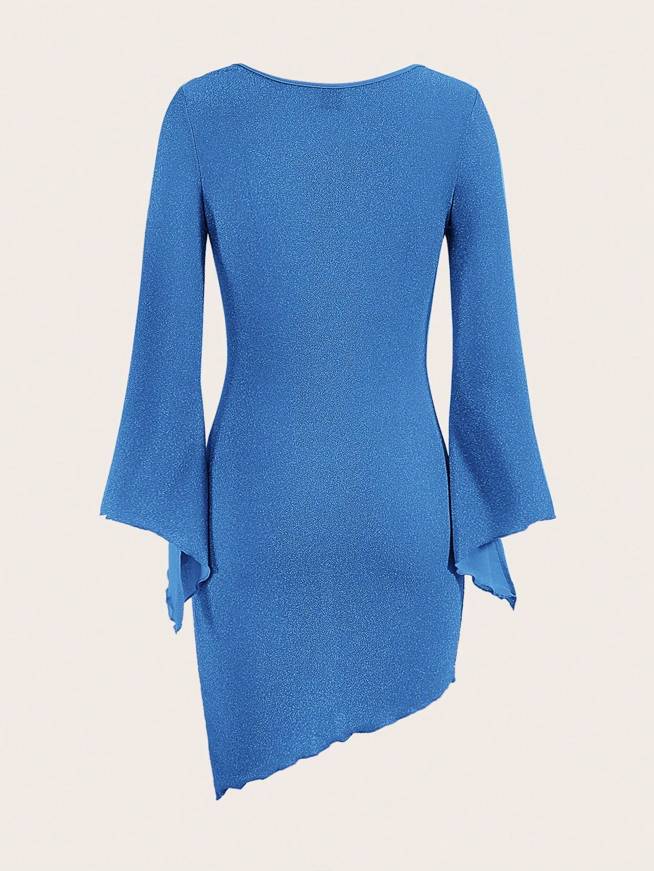 Sexy Solid Quare Neck Long Sleeve Dress 23