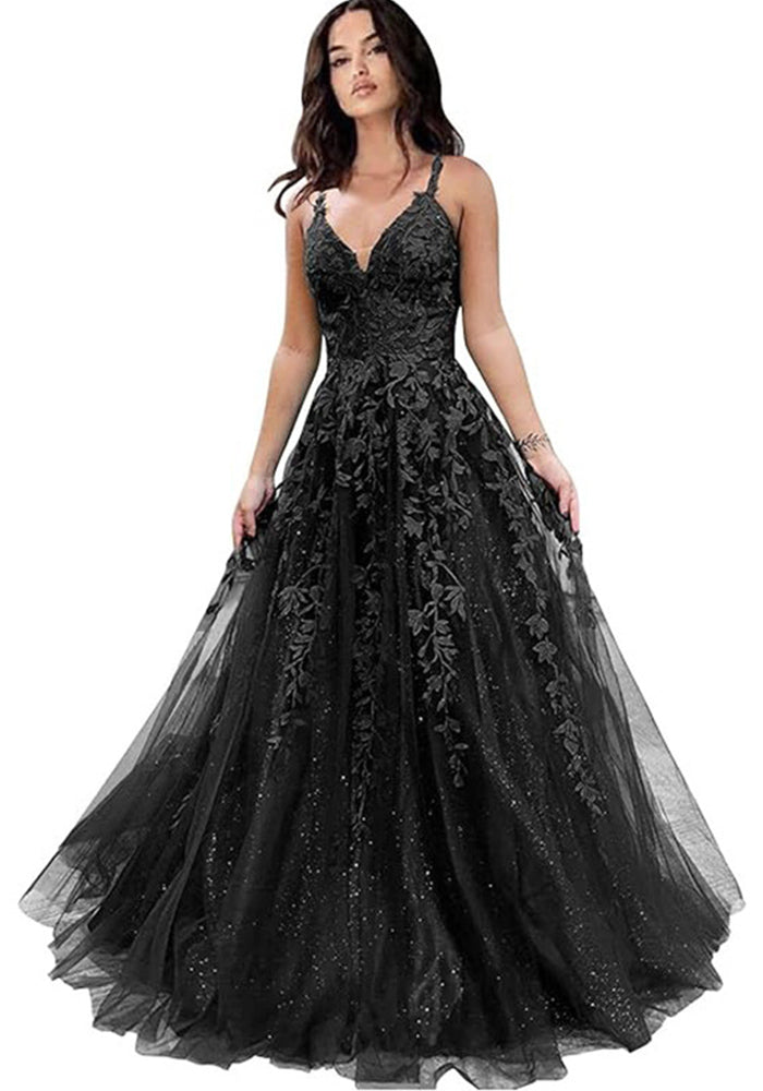 Women Sexy V-Neck Backless Lace Evening Dress（Processing time need 3-6 days）