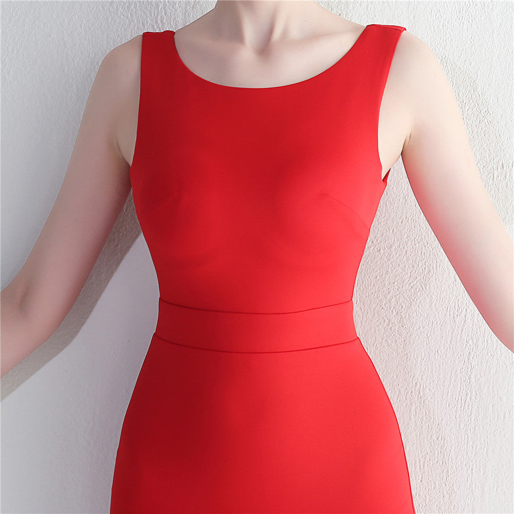 beaded satin plus chiffon wedding dinner etiquette sexy dress 20