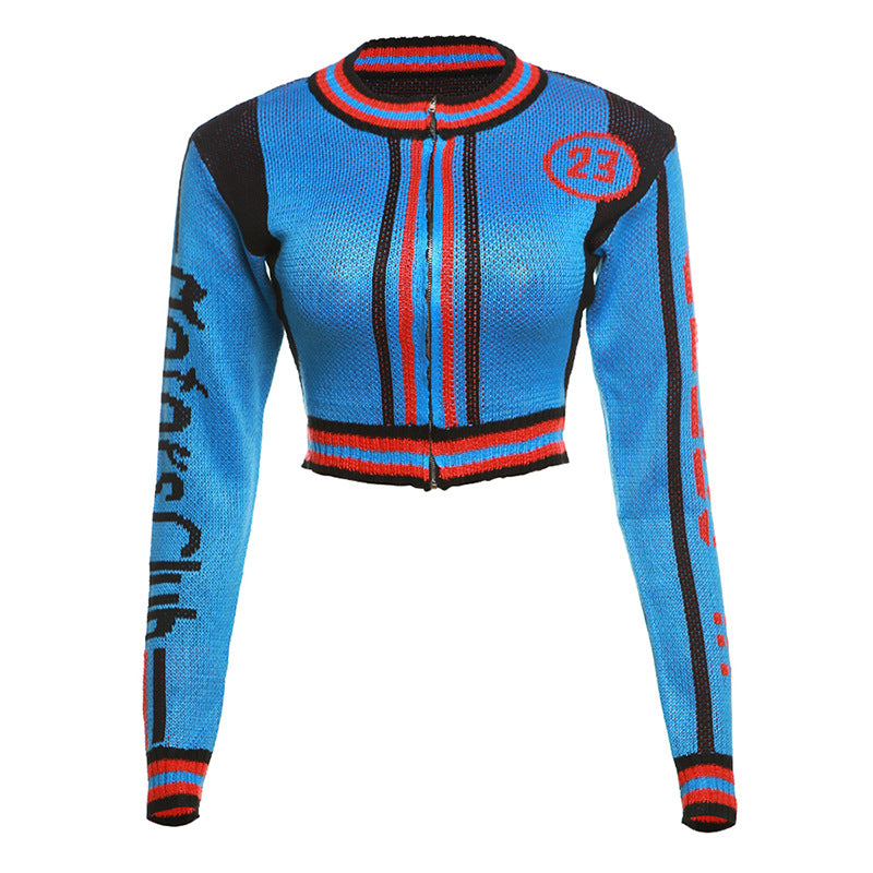 Women Letter Knitting Ribbed Top and Skirt two-piece set 16