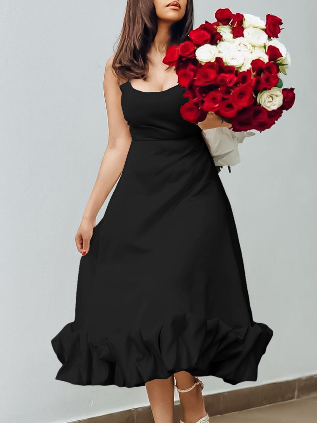 African Women suspender dress