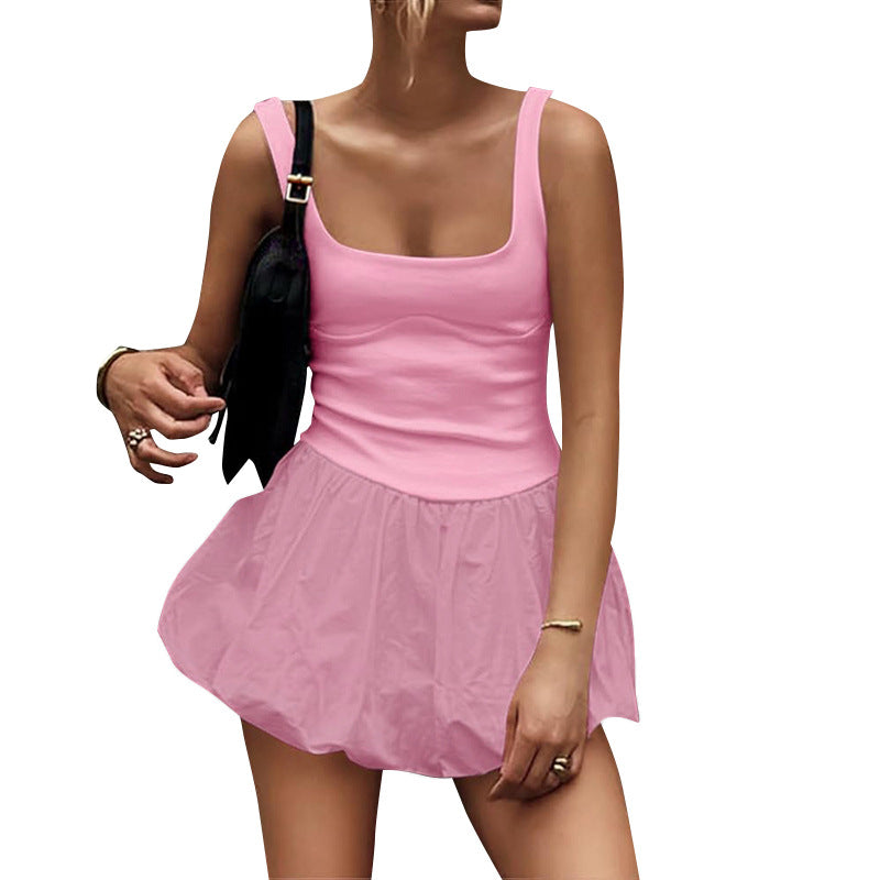 Women Summer Solid Sleeveless Dress 32