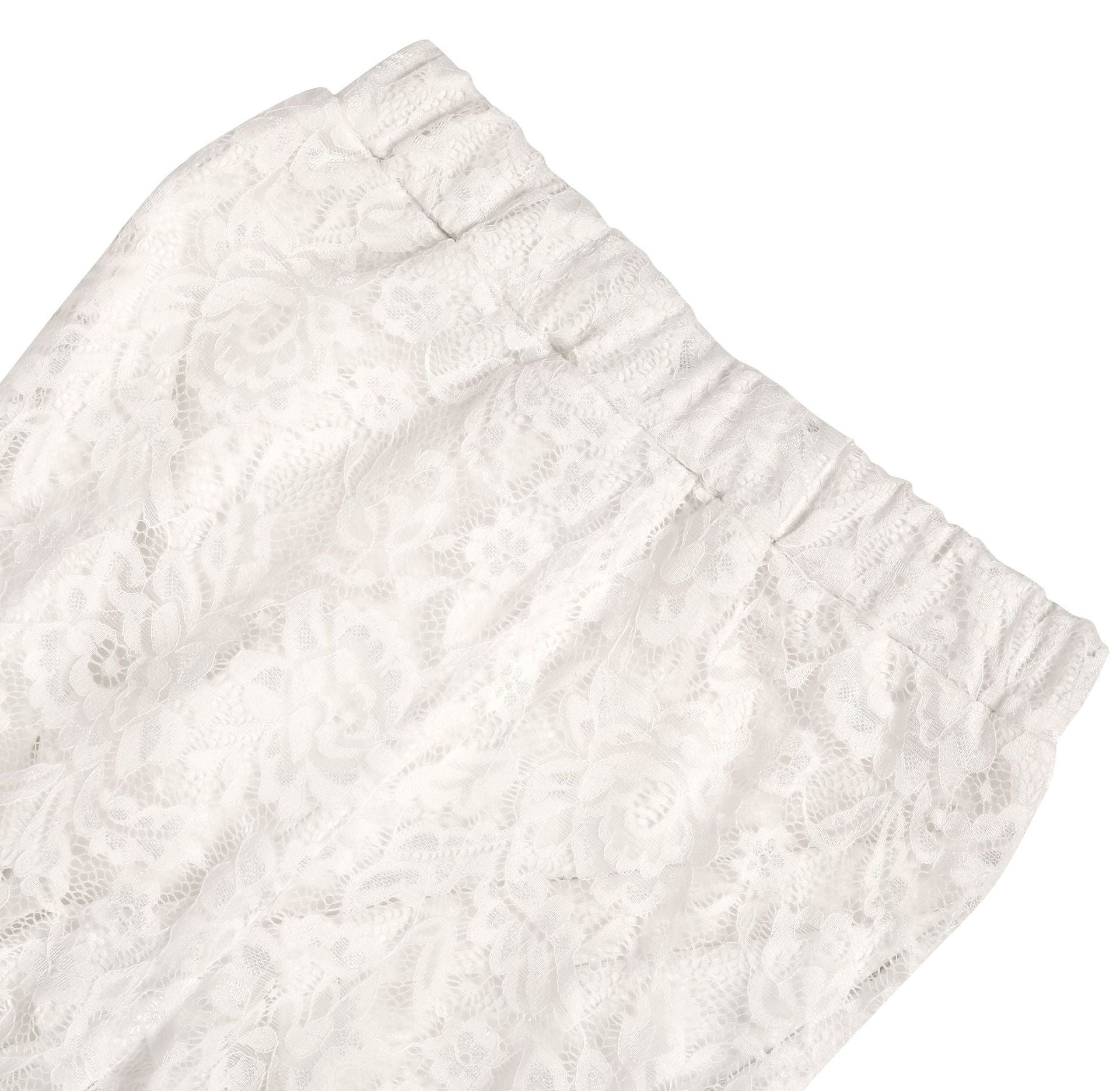 Women Lace Pants Ruffled Sexy See-Through Pants 8