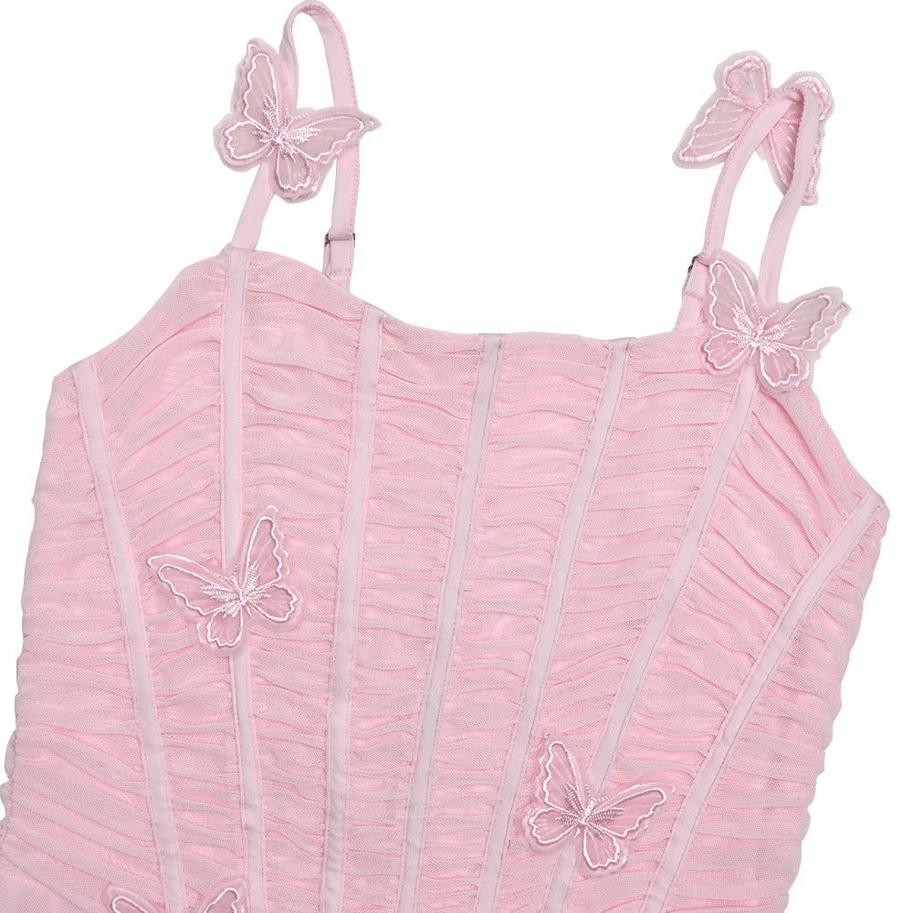 Spring Summer Chic Sexy Strap Slim Long Dres 11