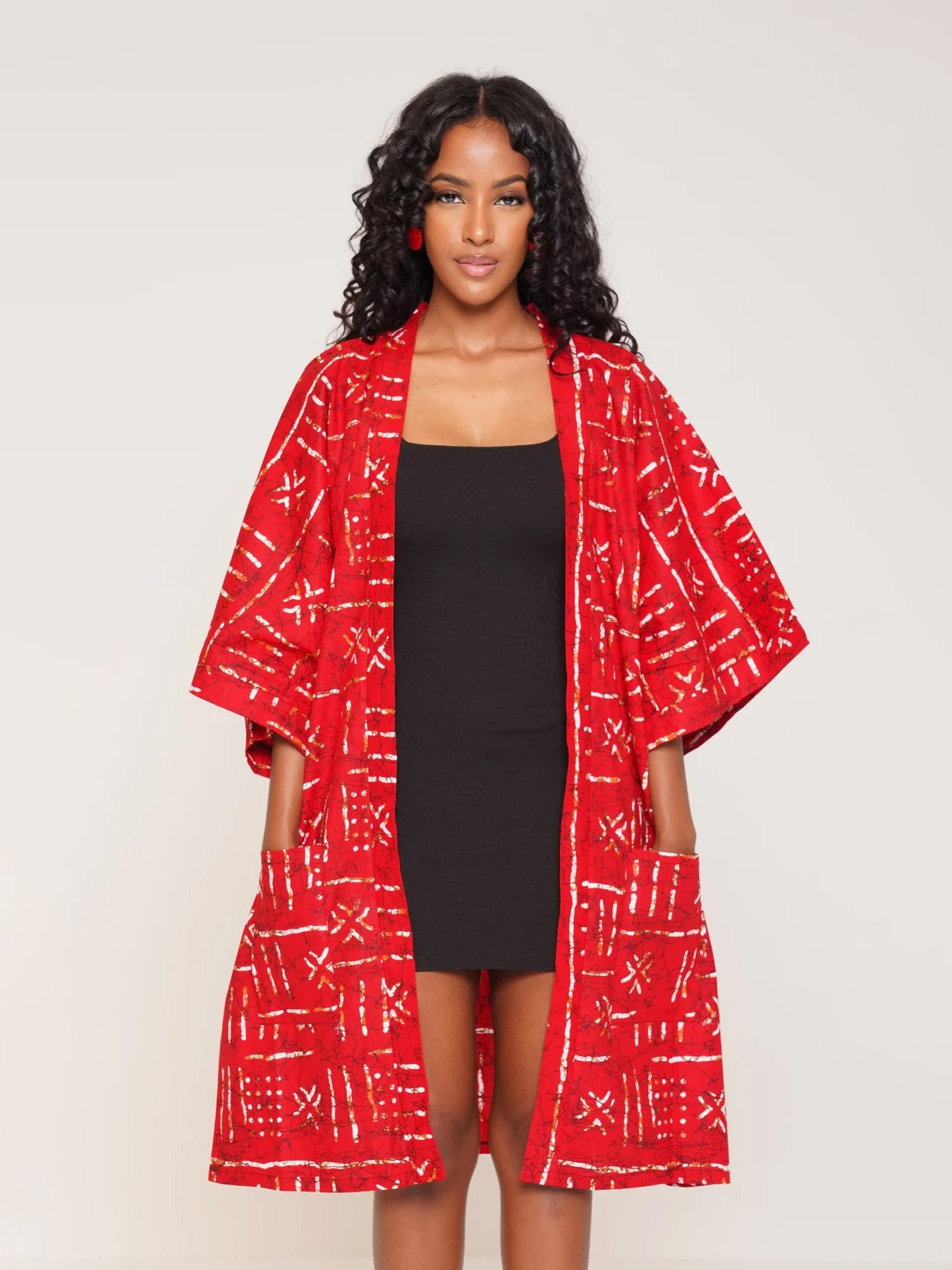 Women three-quarter sleeve printed jacket 3