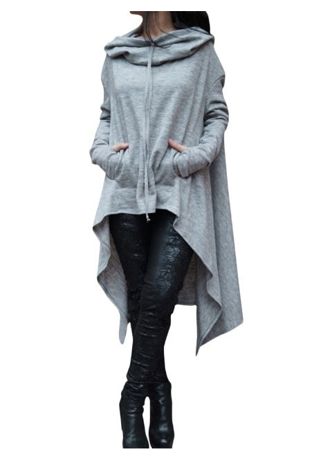 WomenSolid Casual Long Hoodies 12